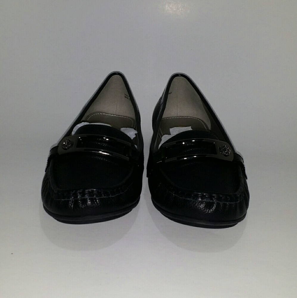 Anne Klein Nohar Black Slip-On Shoes